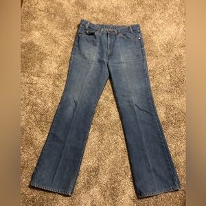 Vintage 1980 Levi’s 517-0917 Jeans Mens Blue Boot Cut Orange Tab USA Made Jeans.